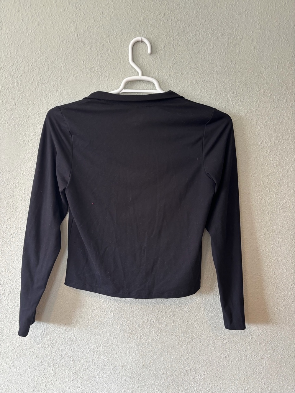 wild fable Black Zip-Up Long Sleeve Pullover - Picture 3 of 3